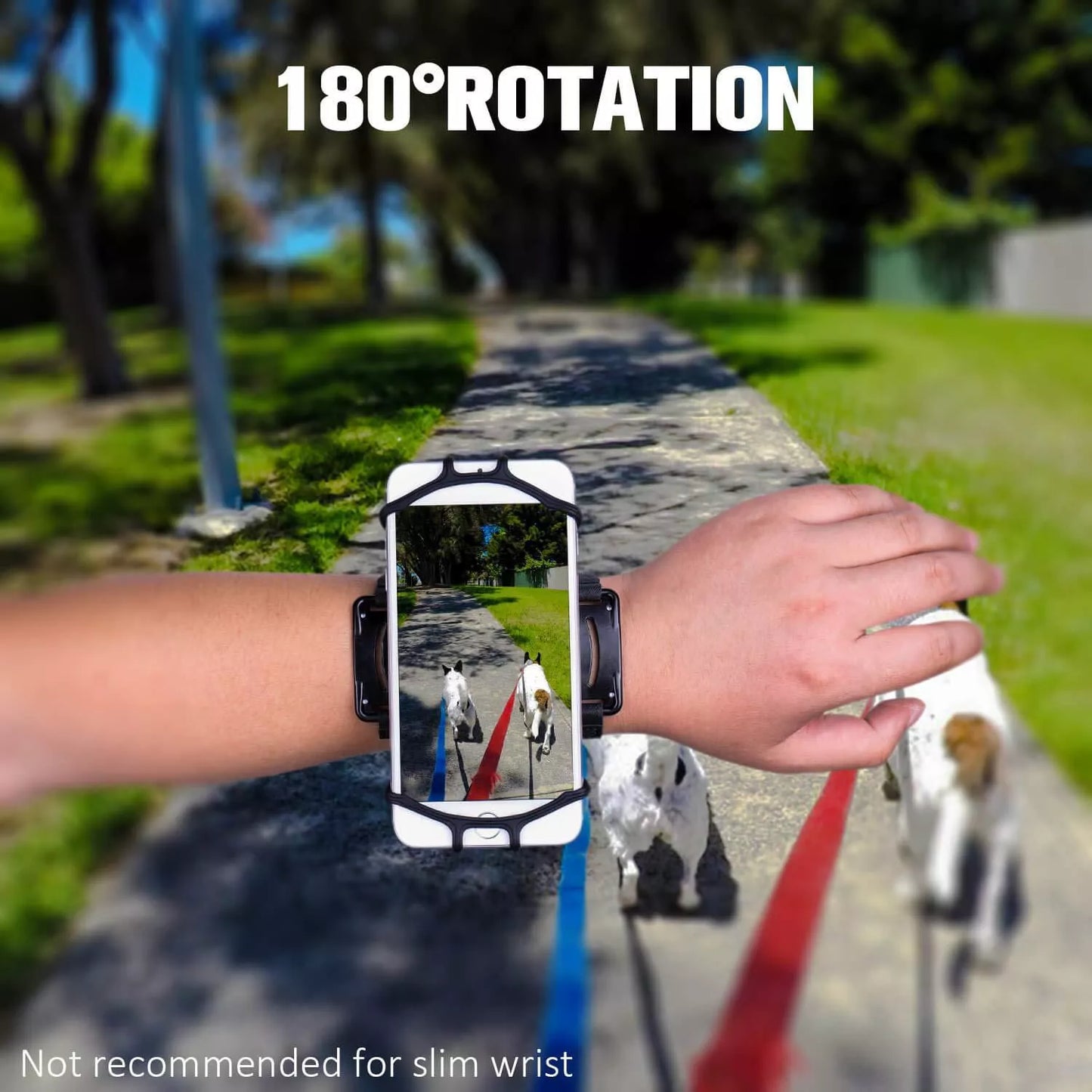 Detachable mobile phone holder with 360-degree rotation on arm