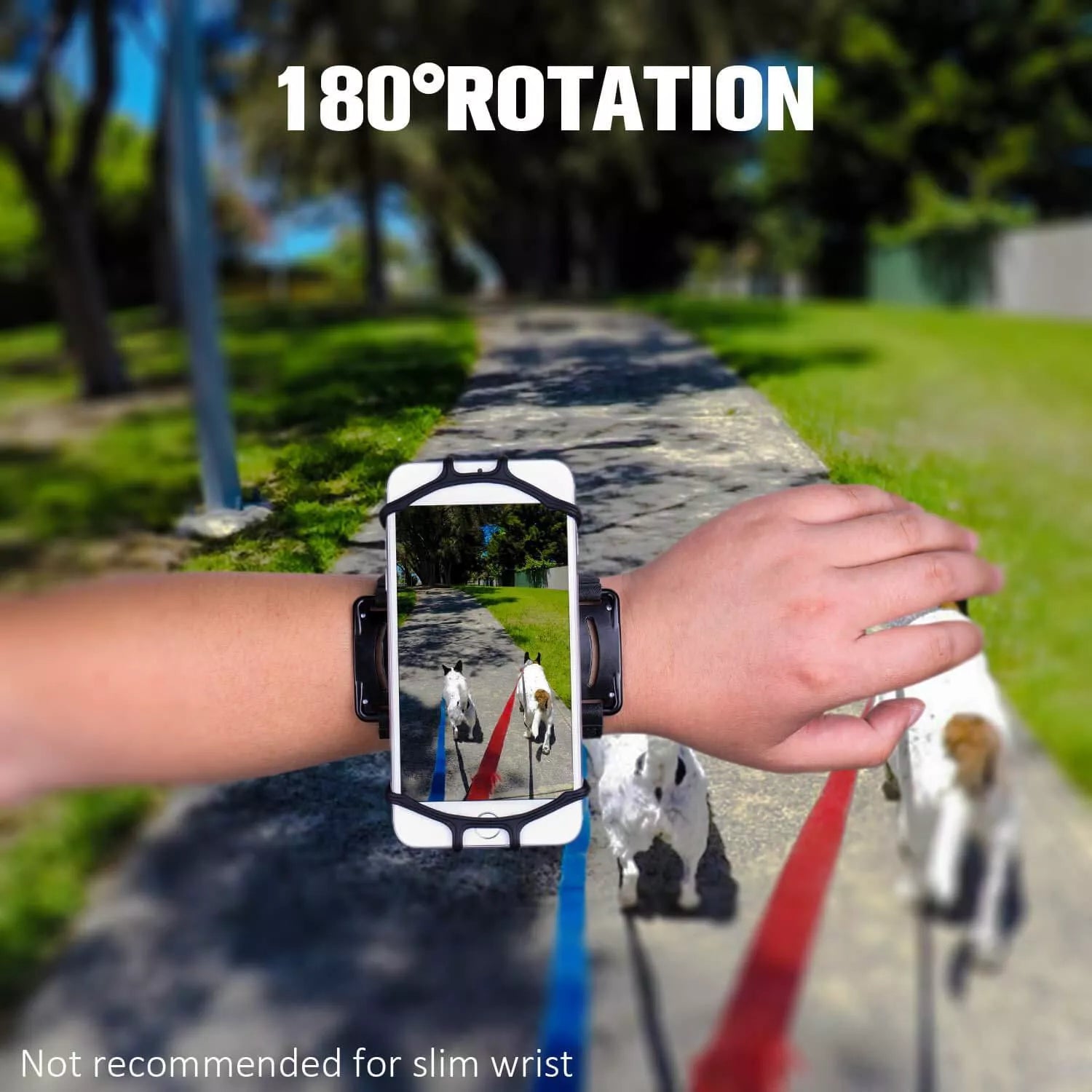 Detachable mobile phone holder with 360-degree rotation on arm