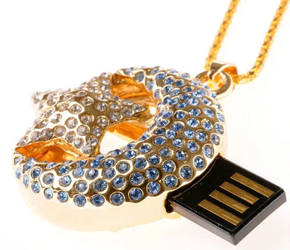 Jewelry Xingyue U Disk USB 2.0 flash drive with metal shell showing USB connector