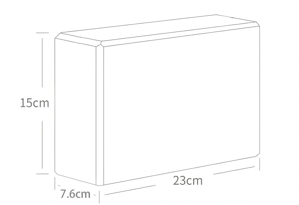 Black mandala pattern yoga brick measuring 23cm with textured surface for enhanced grip during yoga practice