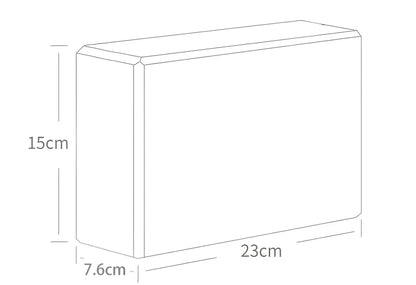 Black mandala pattern yoga brick measuring 23cm with textured surface for enhanced grip during yoga practice