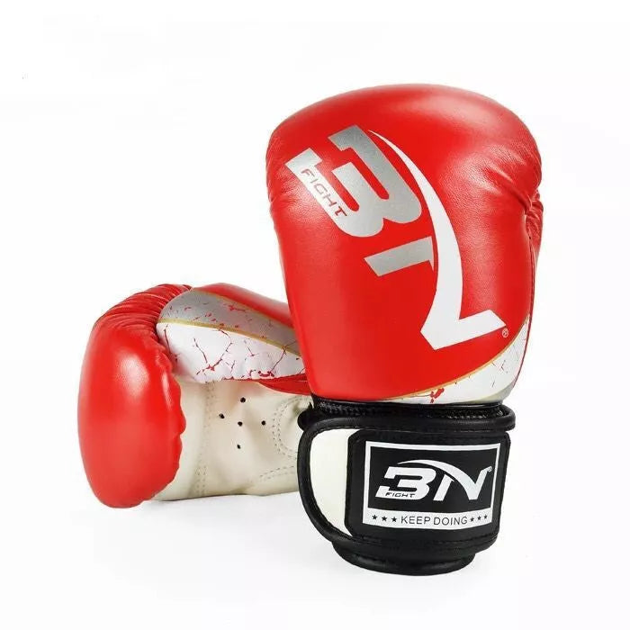 BN children's Boxing Gloves in assorted colors, featuring durable microfiber and Pu fabric with cushioned liner