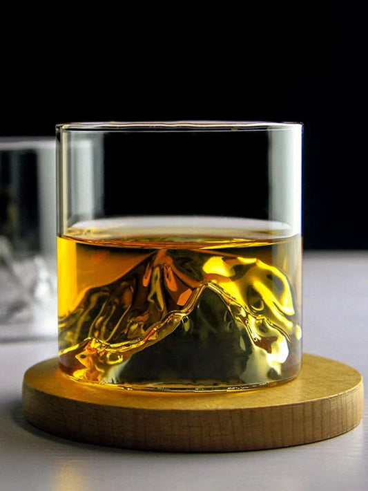 Japanese whiskey glass with 200ml capacity, heat-resistant transparent glass, 73mm height