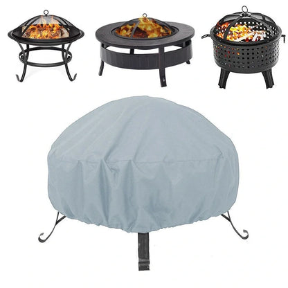 Oxford cloth dust cover for outdoor fire pit stove in army green colour with water-resistant fabric