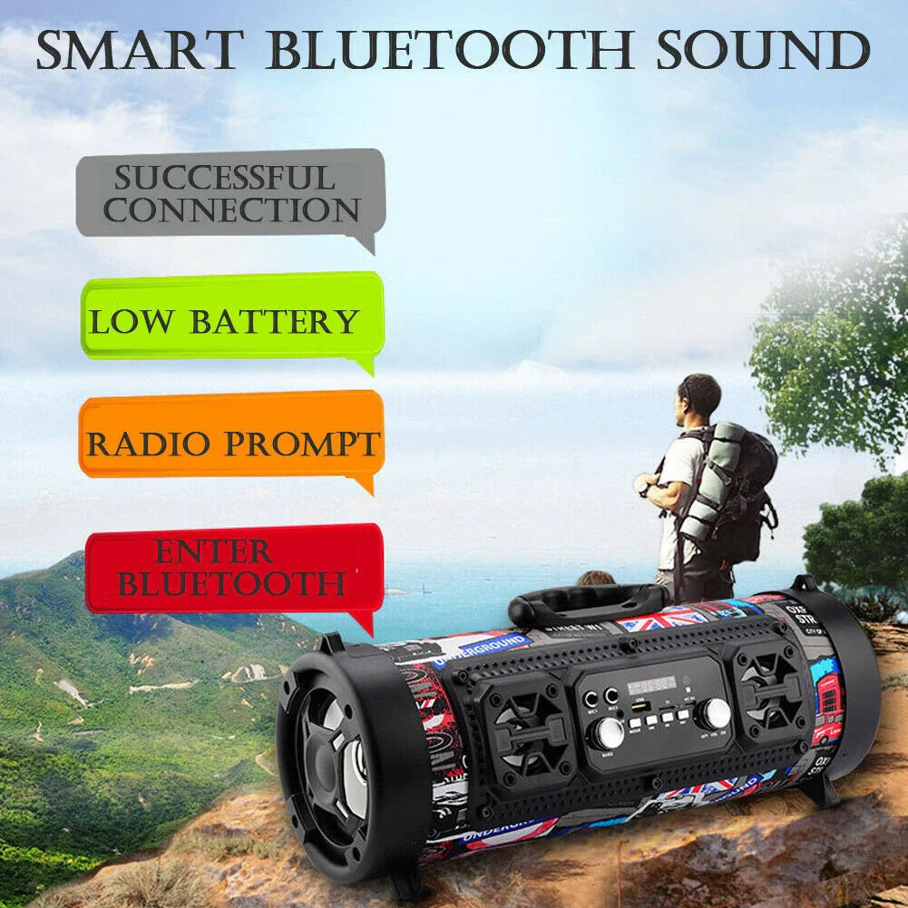 Portable Waterproof Bluetooth Speaker with national flag design