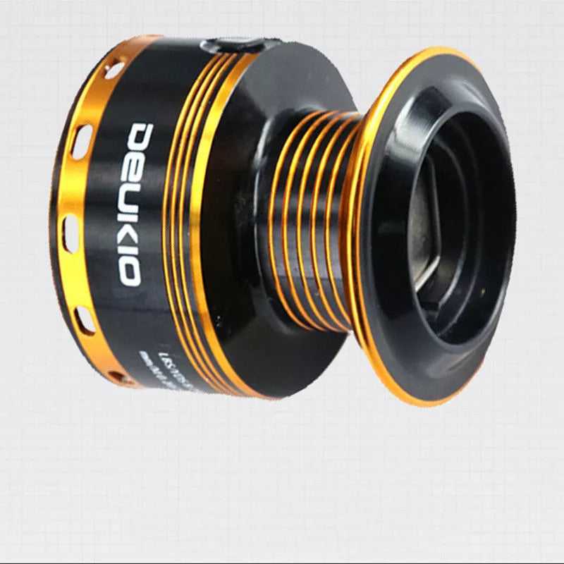 Durable metal head fishing reel with smooth retrieval mechanism