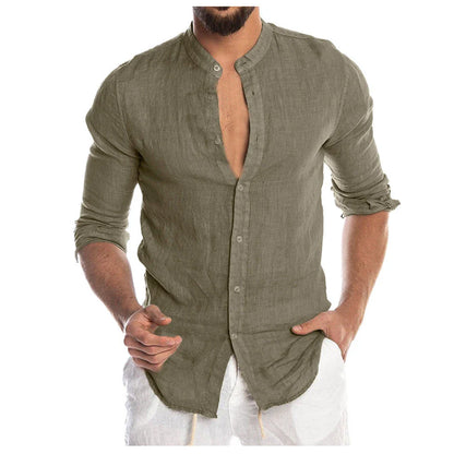 Stylish and comfortable men's linen shirt in a variety of classic colors and sizes
