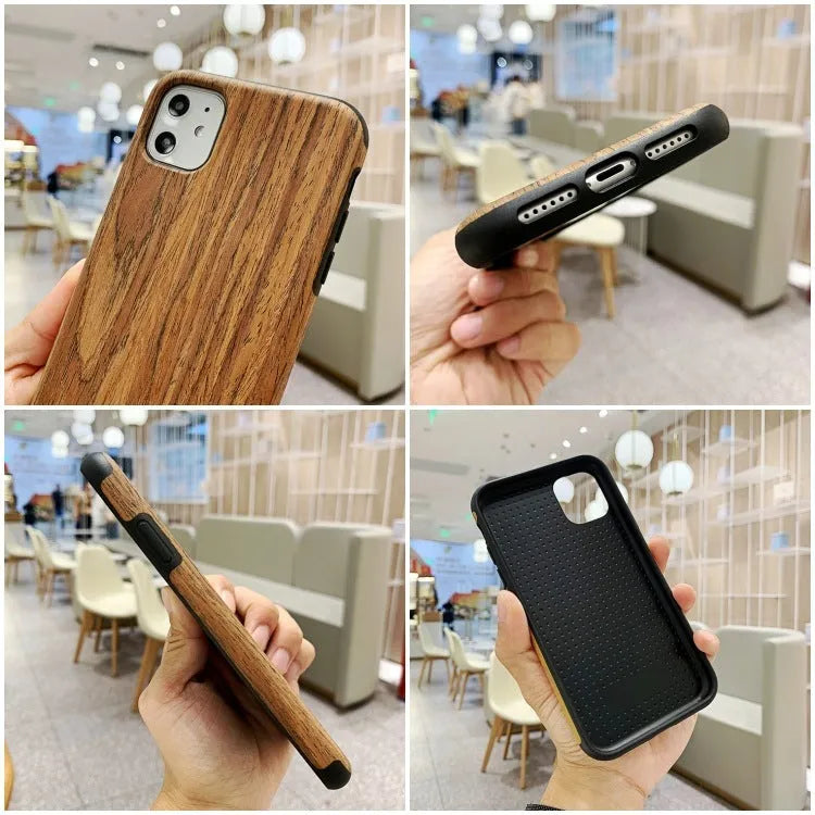 Wooden iPhone back cover case in rosewood, teak, or walnut for iPhone models