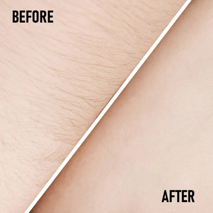 Pain free hair removal cream with moisturising formula and included scraper tool