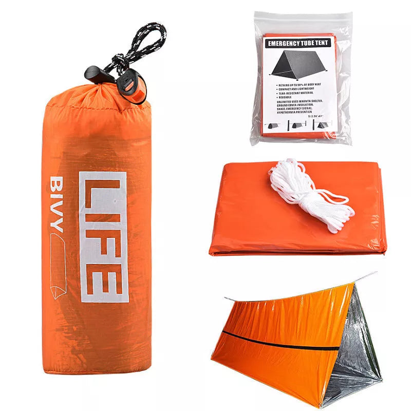 Outdoor single-layer warm tent with PE aluminum film, lightweight and durable for camping and emergencies