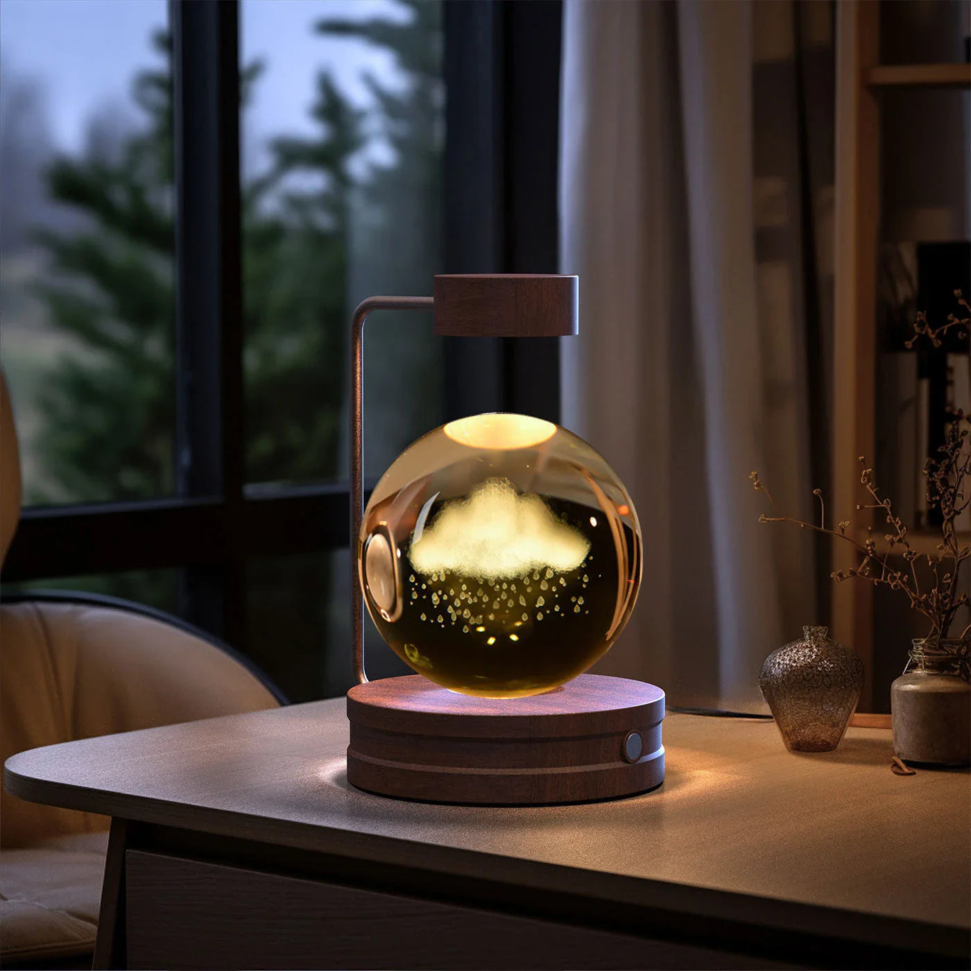 Captivating Crystal Ball Dinosaur Nightlight with Warm, Soothing Glow