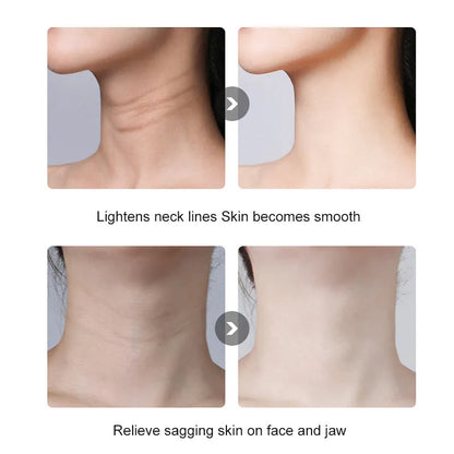 White neck massager for neck wrinkles, 120 x 83 x 50 mm, ABS and PC housing, USB rechargeable