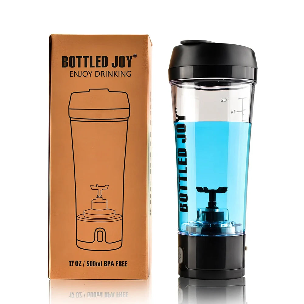 USB electric protein shaker bottle with automatic mixing technology and waterproof design