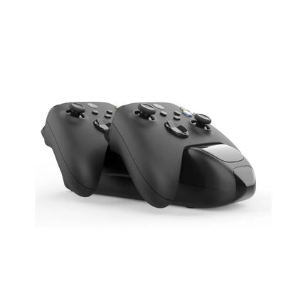 Black Xbox Series X/S dual controller charging station with LED indicators and Type-C cable