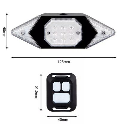 USB rechargeable bicycle turn signal with remote control for enhanced nighttime safety