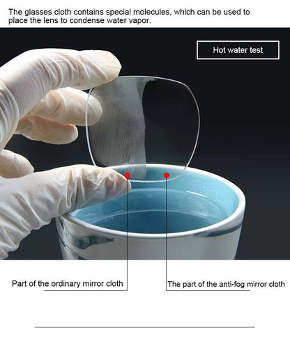 Anti-fog glasses cloth, 15x15cm, black, for clear, scratch-free lens cleaning