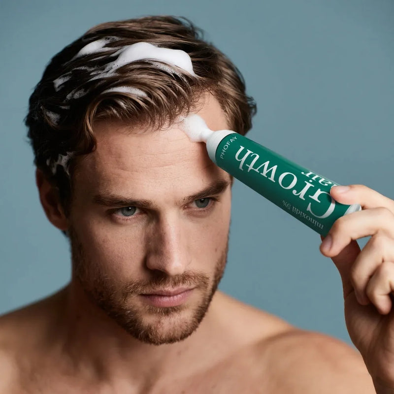 CH004 Minoxidil Anti-Hair Loss Mousse 5% topical hair regrowth treatment foam, 1-month supply topical solution for men and women thinning hair or pattern baldness, effective hair loss prevention foam in a single 60g canister bottle