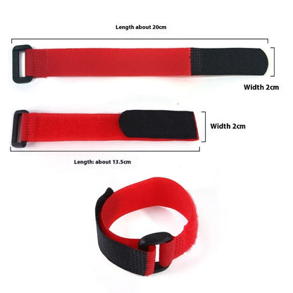 Two nylon poultry collars in yellow and red for chickens, ducks, and geese, no hook and knot design