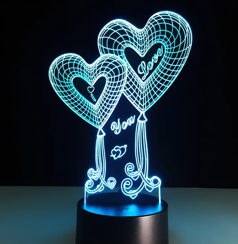 LED night light with touch controls, remote, and seven colour options on 87x87x42mm base