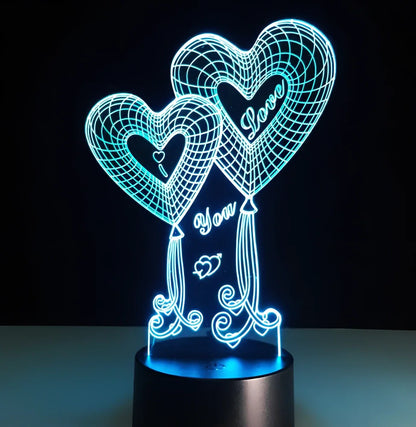 LED night light with touch controls, remote, and seven colour options on 87x87x42mm base