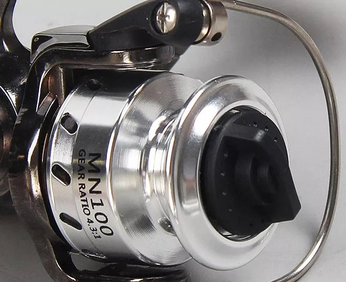 Mini 100 all metal fishing reel with high-strength folding rocker arm