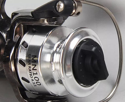 Mini 100 all metal fishing reel with high-strength folding rocker arm