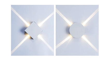 Cross-shaped decorative LED lamp with iron frame, 14cm size, for bedside and living room illumination