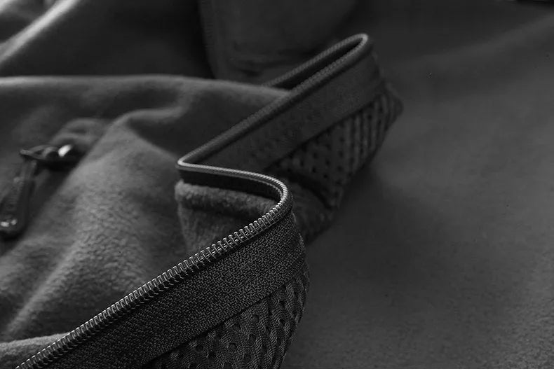 Thick Military Army Fleece Jacket in Black, Grey, or Army Green with windproof and thermal features