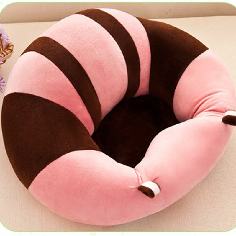 Baby Learning Seat Plush Toy Safety Dining Chair in animal design for infants