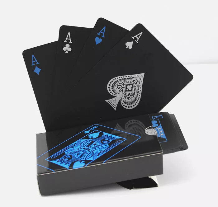 Waterproof PVC playing cards set in blue and red, perfect for outdoor and indoor games