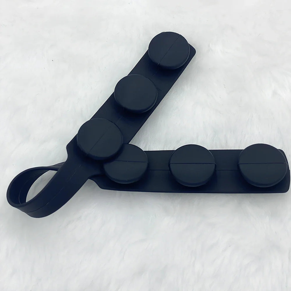Silicone mask extension strap showing 1.5cm width and colour options including transparent