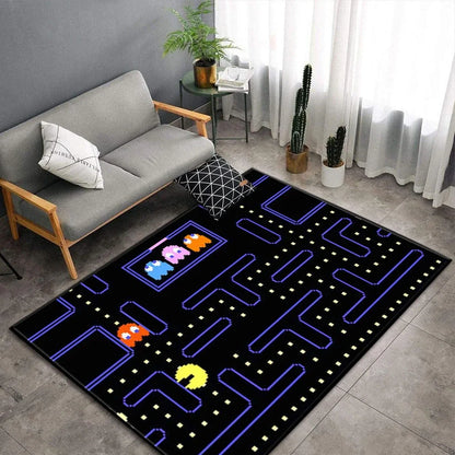Rectangular polyester cartoon mat measuring 99.1x152.4cm with machine-woven construction