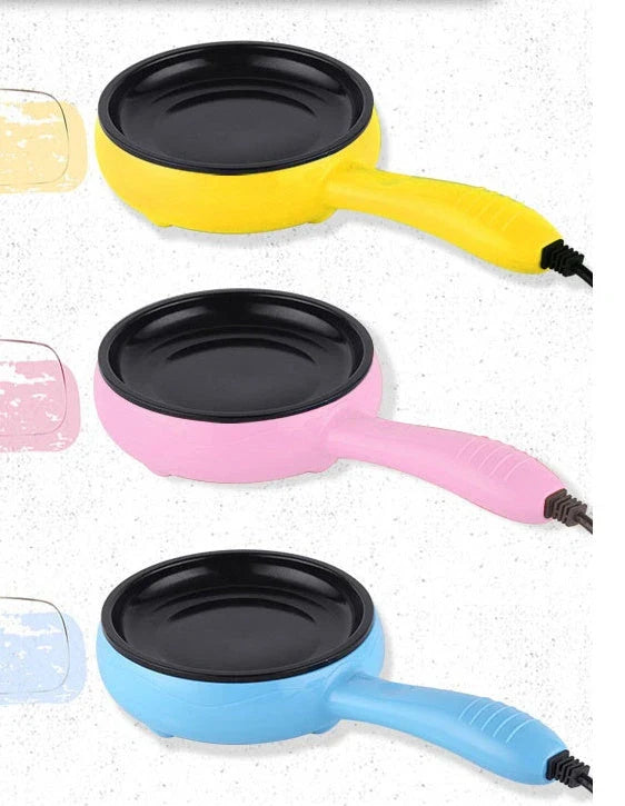 Versatile Electric Egg Cooker and Omelet Maker with Multifunction Steaming and Frying Capabilities, Non-stick Coating, and Insulated Anti-scald Handle