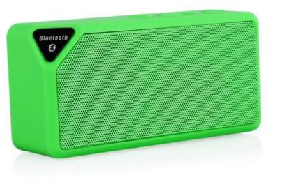 Cannon X3 small cube-shaped wireless Bluetooth speaker in five colour options on a plain background.