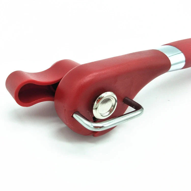 German quality can opener with ABS head, rubber handle, and DC53 blade