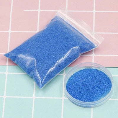 Magical self-adhesive space sand in various colors, allowing for endless creative sculpting and molding even when submerged in water