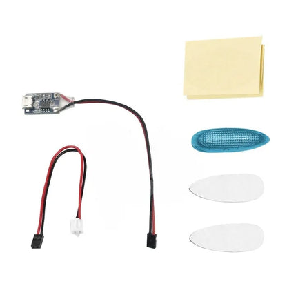 Coloured LED aviation navigation light for RC aircraft with four colour options and flash function