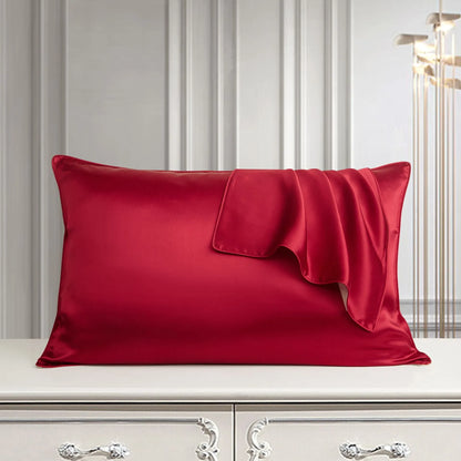 Mulberry silk pillowcase 48x74cm in palace luxury style with inlaid rope weave texture.