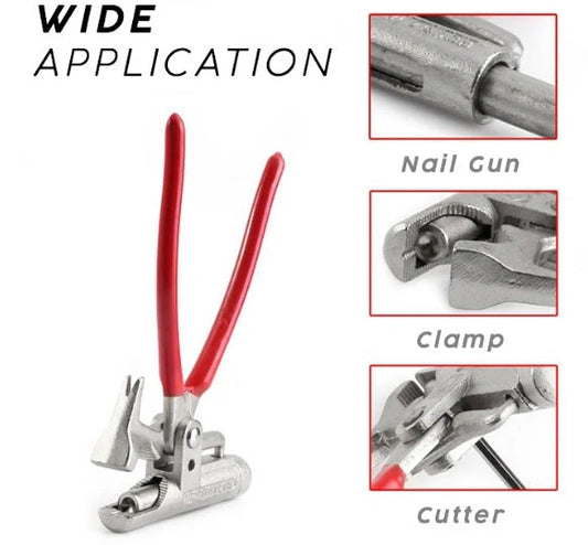 Red-handled household hammer with integrated Korean Shenzhen saw blade for multi-functional DIY use