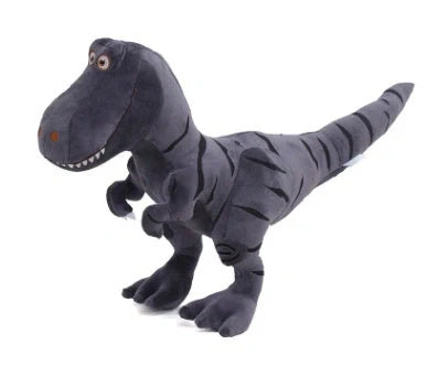 Adorable green dinosaur plush toy for kids, soft and huggable, perfect as a birthday gift.