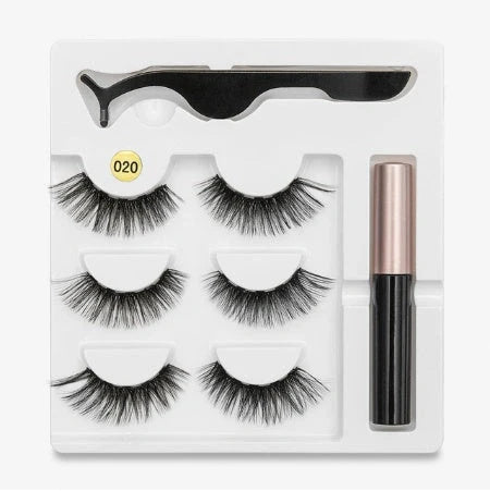 Magnetic false eyelashes for a voluminous, natural look without glue.