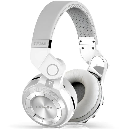 Blue String T2 Smart Edition 4.1 over-ear headset in black with folding metal headband and detachable cable.