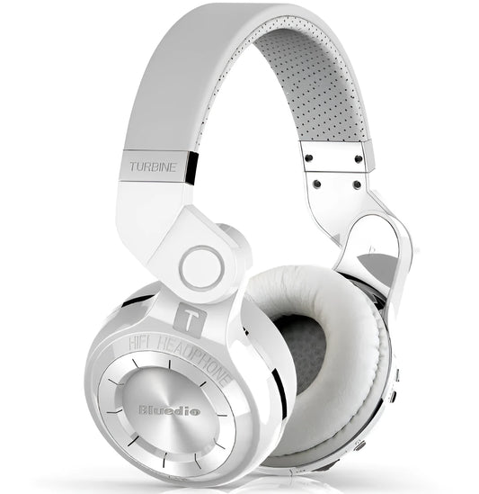 Blue String T2 Smart Edition 4.1 over-ear headset in black with folding metal headband and detachable cable.