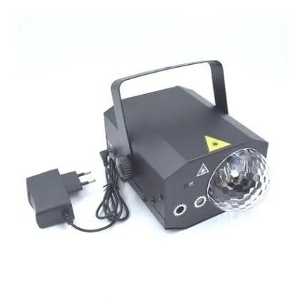 Black LED laser magic fan stage lighting equipment with remote control for KTV and bar installations