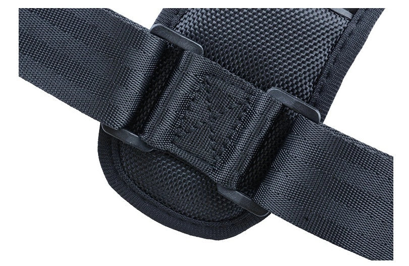 Kids wearing a black and blue posture corrector belt for clavicle and lower back support