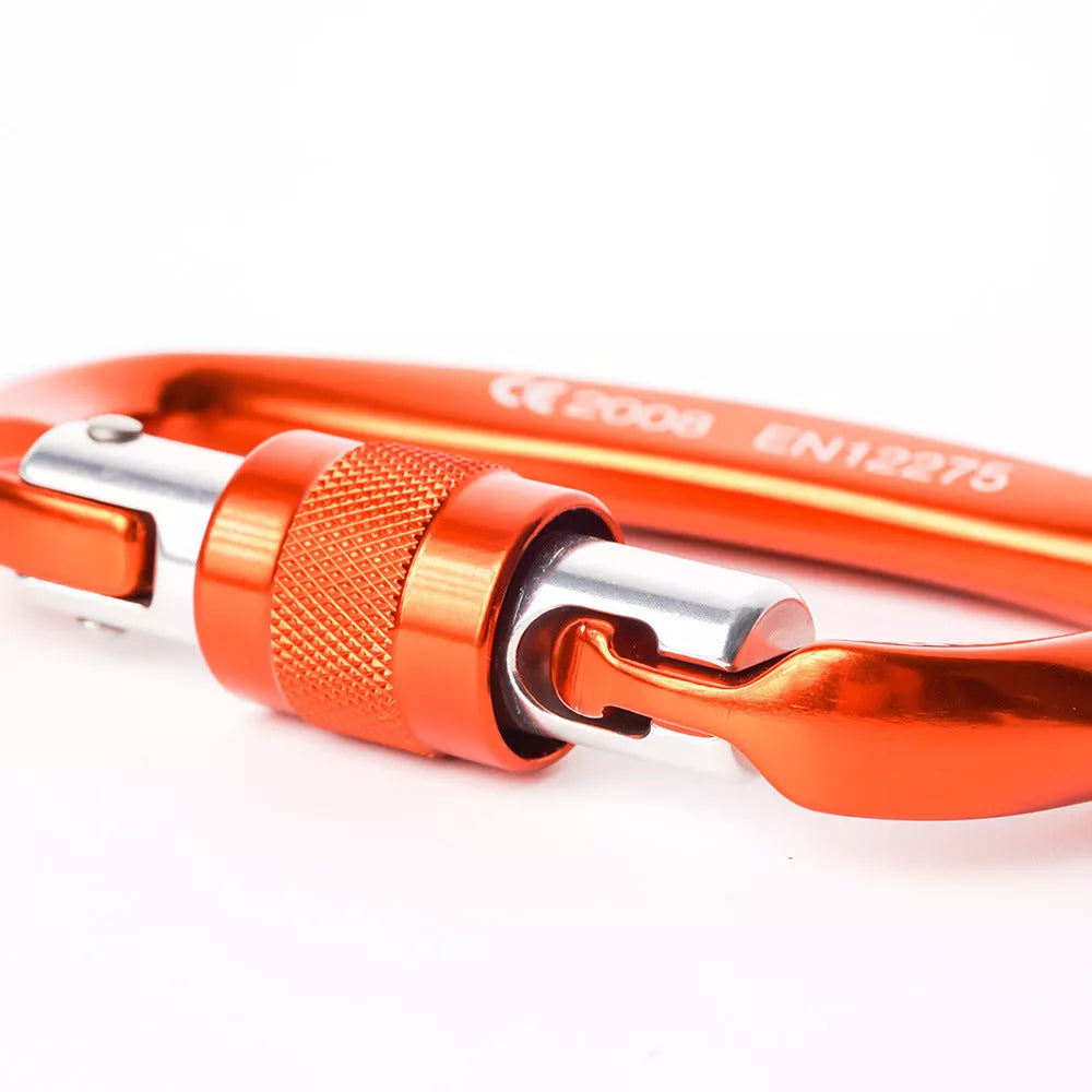 High-strength 7075 aviation aluminum lock climbing safety buckle in multiple colors