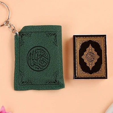Mini Holy Bible PVC Leather Keychain with Cross Design - Durable and Faith-Inspired