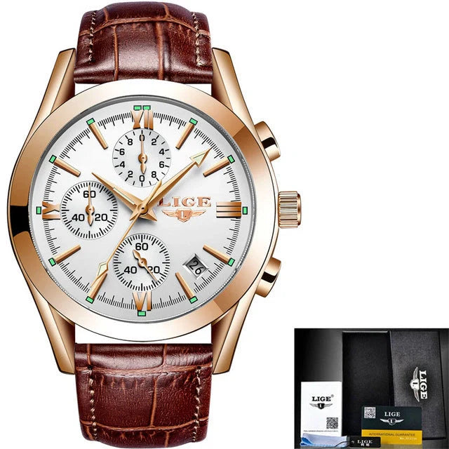 Sports quartz watch with 30M waterproof and mineral glass mirror