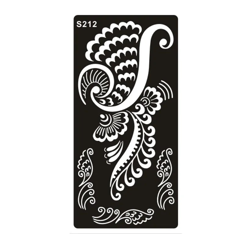 Geometric hollow design temporary tattoo sticker in Southeast Asian style on water transfer paper