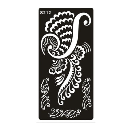 Geometric hollow design temporary tattoo sticker in Southeast Asian style on water transfer paper
